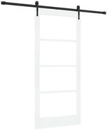 vidaXL Haust&uuml;r Schiebet&uuml;r ORKDAL Wei&szlig; 93 x 202 cm Massivholz Kiefer und Glas