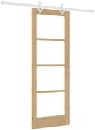 vidaXL Haust&uuml;r Schiebet&uuml;r Natur 73,5 x 198,5 cm Massivholz Kiefer und Glas...