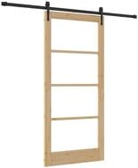 vidaXL Haust&uuml;r Schiebet&uuml;r ORKDAL Natur 93 x 202 cm Massivholz Kiefer und Glas