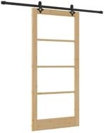 vidaXL Haust&uuml;r Schiebet&uuml;r ORKDAL Nat&uuml;rlich und Schwarz 93 x 202 cm (1-St)