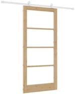 vidaXL Haust&uuml;r Schiebet&uuml;r ORKDAL Natur 93 x 202 cm Massivholz Kiefer und Glas