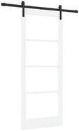 vidaXL Haust&uuml;r Schiebet&uuml;r ORKDAL Wei&szlig; 83 x 202 cm Massivholz Kiefer und Glas