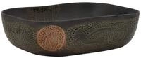 vidaXL Aufsatzwaschbecken, Waschbecken Schwarz Rechteckig 48x37,5x13,5 cm...