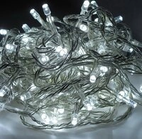 Linder Exclusiv GmbH LED-Lichterkette kaltweiss Kabel transparent, 600-flammig,