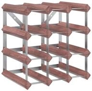 vidaXL Weinregal Weinregal f&uuml;r 12 Flaschen Braun Massivholz Kiefer, 1-tlg.