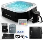 Juskys Whirlpool SpaLuxe, Aufblasbar, (1-tlg), 130 Sprudeld&uuml;sen, Inkl. Pumpe...