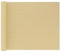 vidaXL Balkonsichtschutz Balkon-Sichtschutz Beige 75x600 cm HDPE