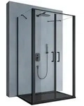 doporro Grossraumdusche Duschkabine Duschabtrennung U-Form ESG-Glas Klarglas H:...