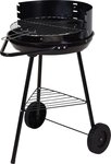 Koopman Holzkohlegrill Grillwagen schwarz mit R&auml;der Gartengrill Holzkohlegrill