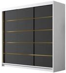 MIRJAN24 Kleiderschrank Evo VII (mit drei Schwebet&uuml;ren) 200x58x215 cm