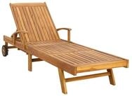 vidaXL Gartenliege Sonnenliege 1-Person Braun Massivholz, 1 St.