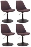 CLP Esszimmerstuhl Maverick Stoff (4er Set, 4 St), Metall, um 360&deg; drehbar