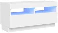 vidaXL TV-Schrank NA TV-Schrank mit LED Leuchten Wei&szlig; 80x35x40 cm Lowboard