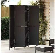 vidaXL Raumteiler, Raumteiler Schwarz 195 x 180 cm Poly-Rattan