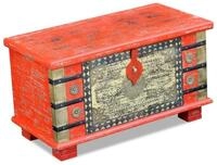 vidaXL Aufbewahrungsbox Aufbewahrungstruhe Rot holz 80x40x45 cm (1 St)