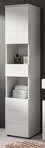 Inn.Furn Hochschrank Larik (Badschrank in wei&szlig; Hochglanz, 2-t&uuml;rig, 38 x 190...