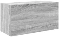 vidaXL Badezimmerspiegelschrank Bad-Wandschrank Grau Sonoma 60x25x30 cm...