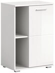 xonox.home Schuhkommode, Wei&szlig; Hochglanz Melamin Modern 55x79x37 cm