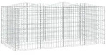 vidaXL Hochbeet Gabionen-Hochbeet mit Hochbogen 200x100x100 cm Verzinktes Eisen...