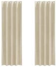 vidaXL Vorhang Verdunkelungsvorh&auml;nge 2 pcs Creme 140 x 245 cm Samt (2 St), Samt