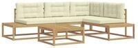 vidaXL Sofaelement Outdoor-Sofagarnitur mit Kissen Wei&szlig; 79 x 79 x 37 cm...