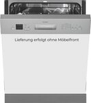 exquisit teilintegrierbarer Geschirrsp&uuml;ler 6312 EGSP6312-EB-030E inox, 11 l, 12