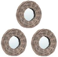 vidaXL Spiegel Spiegel 3 Stk. 15 cm Weide (1-St)