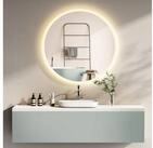 HOKO Badspiegel mit Beleuchtung, Led-Lichtspiegel rund 60cm / 80cm (Warmwei&szlig; -