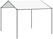vidaXL Partyzelt Pavillon 4 x 4 x 2,6 m Wei&szlig; Stahl und Polyester 180 gsm