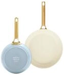 GREENPAN Pfannen-Set Padova Reserve 2-tlg. Pfannen-Set 20 cm & 26 cm hellblau
