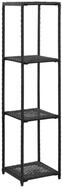 vidaXL B&uuml;cherregal Regal Schwarz 30x30x120 cm Poly Rattan, 1-tlg.