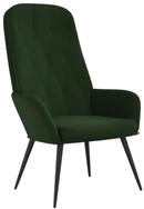 vidaXL Sessel Relaxsessel Loungesessel Sessel Polsterstuhl Dunkelgr&uuml;n Samt