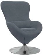 vidaXL Sessel Eiersessel Dunkelgrau Samt (1-St)