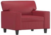 vidaXL Sofa Sessel Weinrot 60 cm Kunstleder, 1 Teile