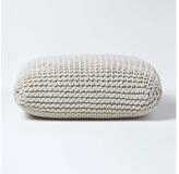 Homescapes Pouf Bodenkissen gro&szlig; creme Bezug 100% Baumwolle
