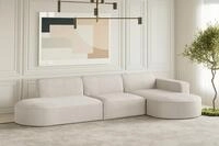 Fun M&ouml;bel Ecksofa Designersofa PALMA mit Ottomane in Stoff Noel oder Scala,...