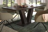 Inn.Furn Esstisch Home-X (K&uuml;chentisch in dunklem grau, ausziehbar 150 - 190...