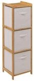 5five Simply Smart Badregal Bambusregal TIDY mit 3 Stoffk&ouml;rben, hoch, H. 109,5...