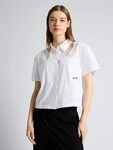 TOM TAILOR Denim Kurzarmbluse Blusen & Shirts Boxy Fit Bluse aus Baumwolle
