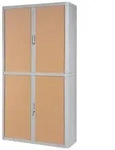 EASYOFFICE Rollladenschrank easyOffice Korpus grau, Lamellen farbig, Griff...