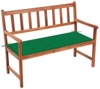 vidaXL Gartenbank Gartenbank mit Auflage 120 cm Massivholz (1-St)