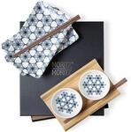 Moritz & Moritz Tafelservice Sushi Set 10tlg Blaue Blumen (8-tlg), 2 Personen,