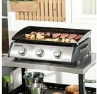 Outsunny Gasgrill mit Deckel, 3 Brennern, Fettauffangschale, antihaft-Platte,
