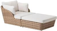 Dehner Gartenliege Tulum, 103 x 66 x 200 cm (B/H/T), Sitzh&ouml;he 37 cm, braun /...