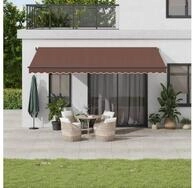 vidaXL Markise Markise Manuell Braun 500x350 cm
