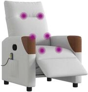 vidaXL Sessel Massagesessel Elektrisch Wolkengrau Stoff (1-St)