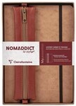 CLAIREFONTAINE Notizbuch Set Nomaddict, Notizbuch A5 liniert + Federm&auml;ppchen,...