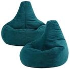 icon Sitzsack 2er Set Sessel mit R&uuml;ckenlehne aus Cord &bdquo;Dalton&ldquo;, Sitzsack...