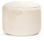 mokebo Pouf Der Flauschige (rund und aus Kunstfell), kuscheliger Sitz-Hocker,