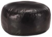 vidaXL Polsterhocker Pouf Schwarz 60 x 30 cm Echtes Ziegenleder (1 St)